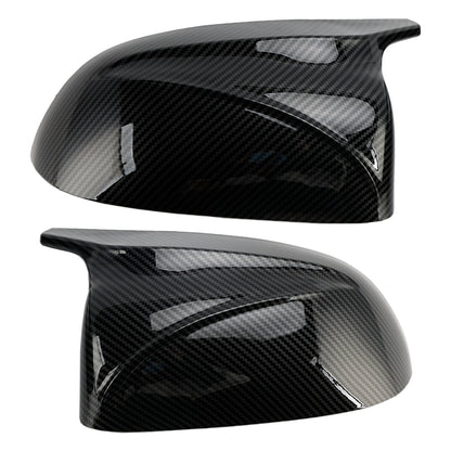 2Pcs Gloss Carbon Fiber Pattern Door Wing Mirror Cover 18-22 BMW x3/x4/ix3