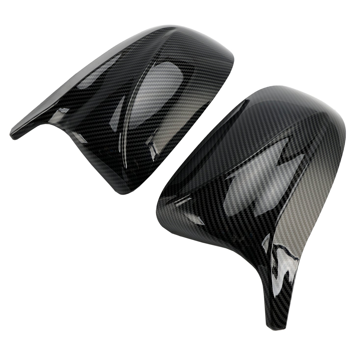 2Pcs Gloss Carbon Fiber Pattern Door Wing Mirror Cover 18-22 BMW x3/x4/ix3