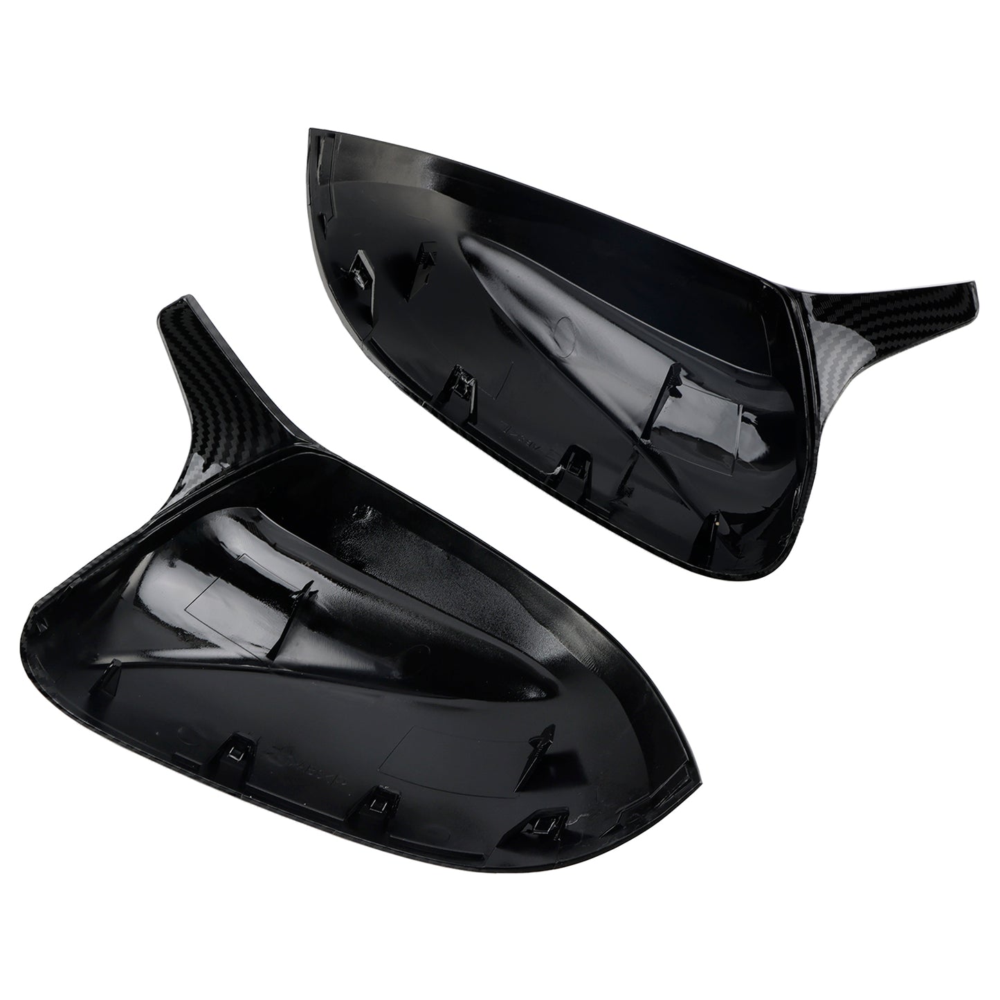 2Pcs Gloss Carbon Fiber Pattern Door Wing Mirror Cover 18-22 BMW x3/x4/ix3