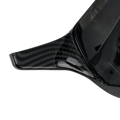 2Pcs Gloss Carbon Fiber Pattern Door Wing Mirror Cover 18-22 BMW x3/x4/ix3