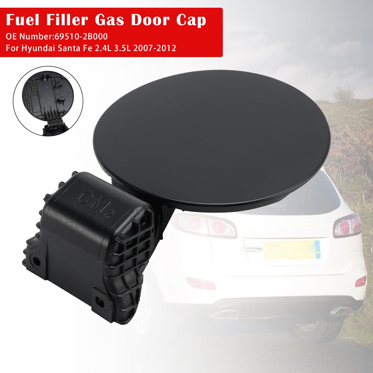 2007-2012 Hyundai Santa Fe 69510-2B000 Fuel Filler Gas Door Cap