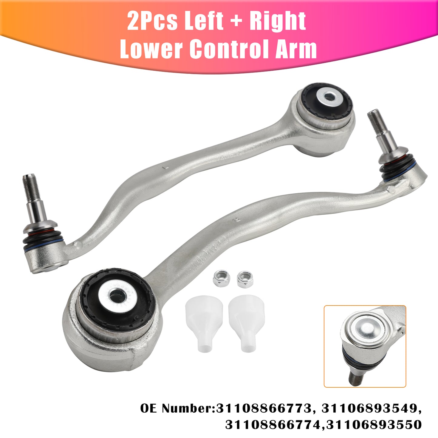 2019-2024 BMW X5 G05 X6 G06 X7 G07 2Pcs Left + Right Lower Control Arm