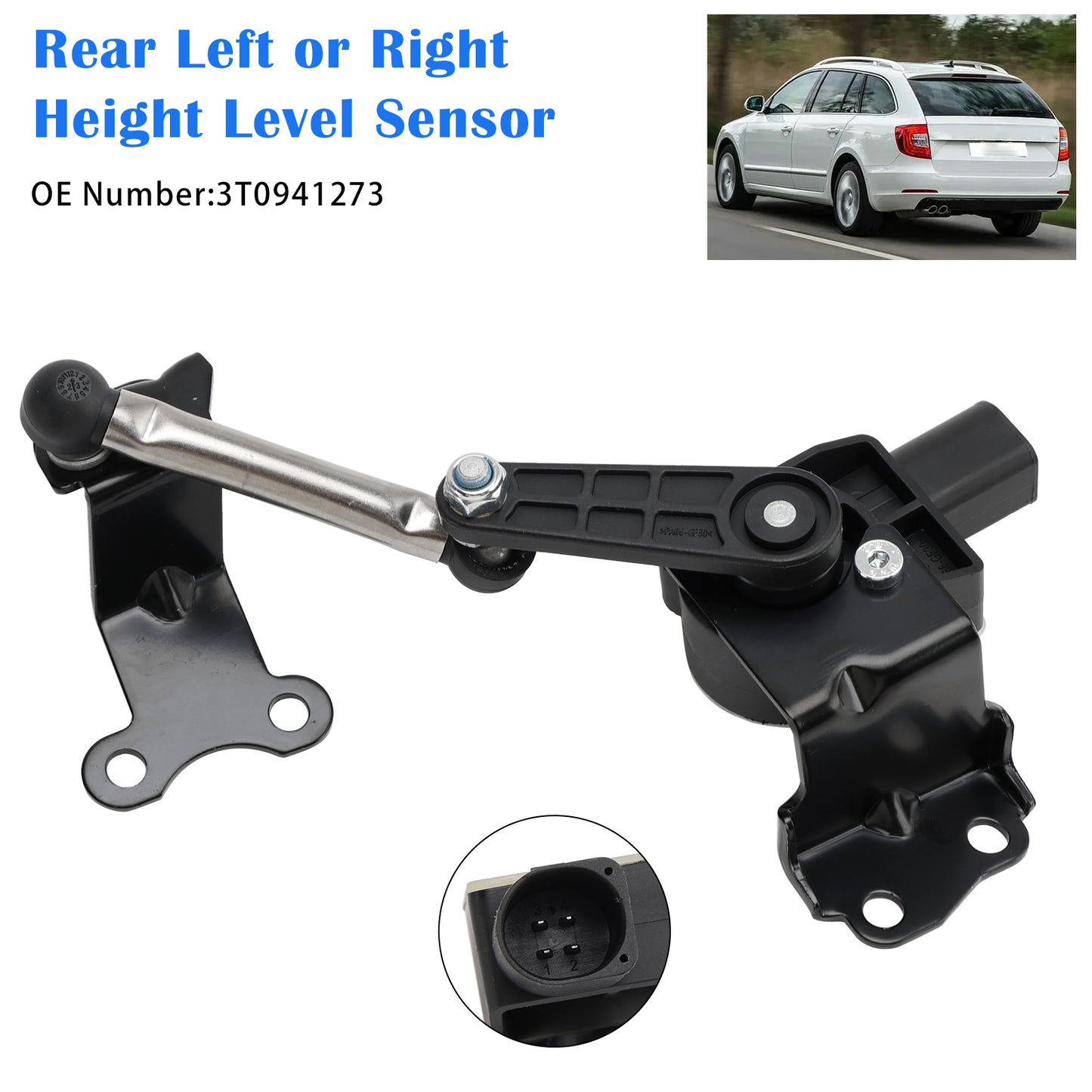 2009-2017 Skoda Yeti 5L 1.4L 3T0941273 Rear Height Level Sensor