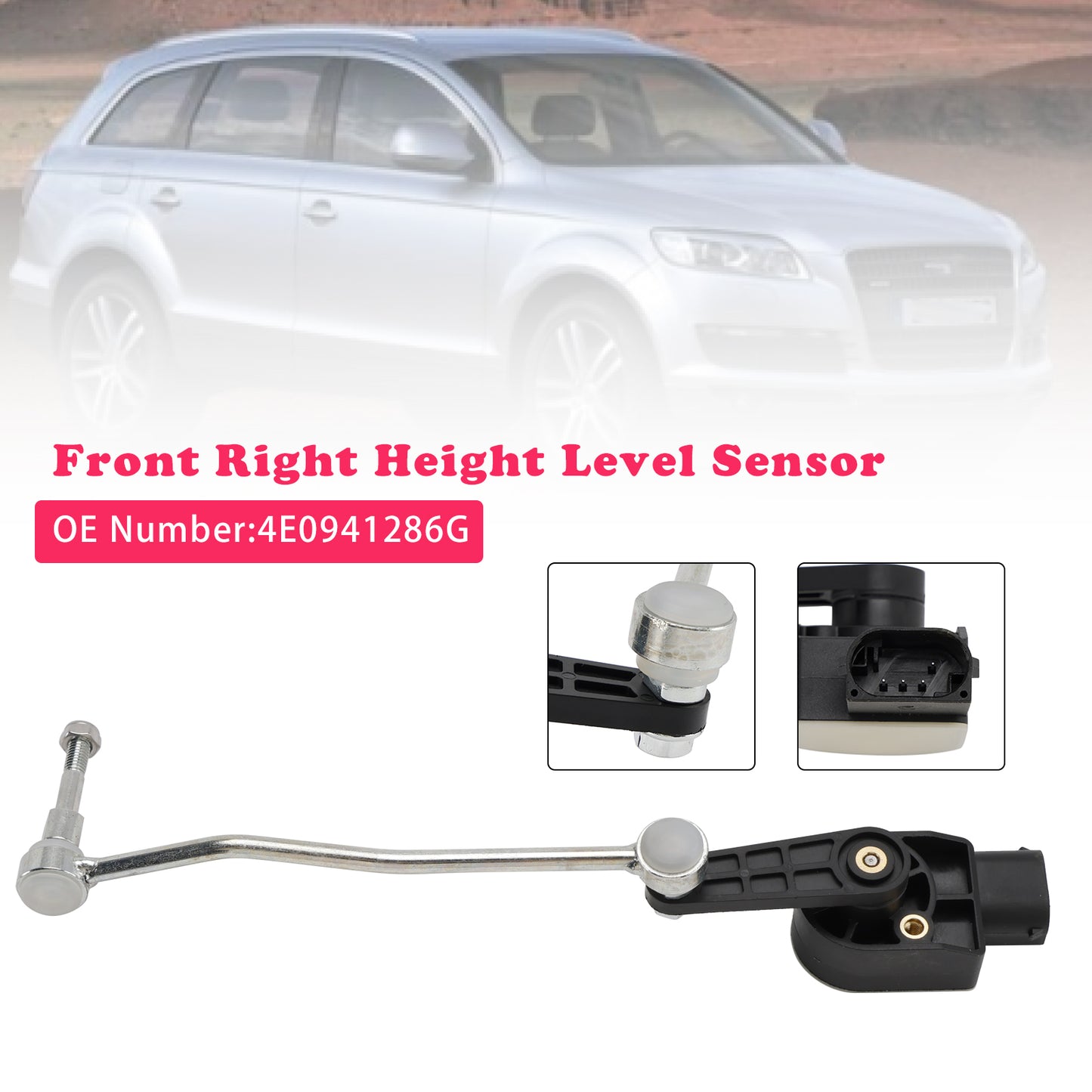 2004-2010 VW Touareg (7LA, 7L6, 7L7) 6.0 W12 SUV 4E0941285G Ride Height Level Sensor