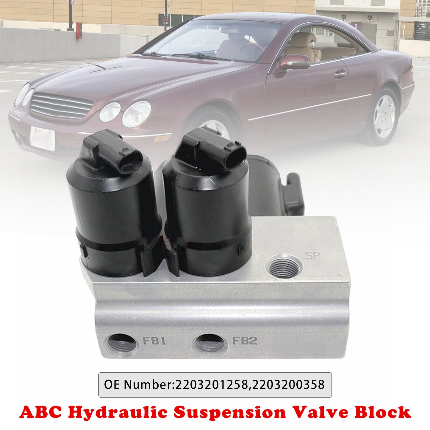 Mercedes R230 SL500 SL55 2203201258 ABC Hydraulic Suspension Valve Block