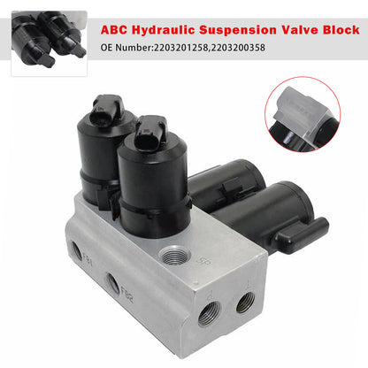 Mercedes R230 SL500 SL55 2203201258 ABC Hydraulic Suspension Valve Block
