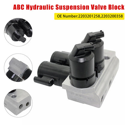 Mercedes R230 SL500 SL55 2203201258 ABC Hydraulic Suspension Valve Block