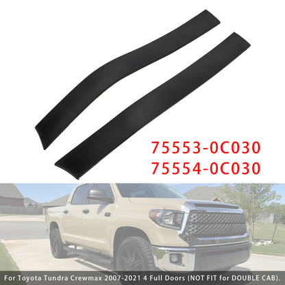 2007-2021 Toyota Tundra Crewmax 4 Full Doors Roof Drip Molding Rear Left & Right