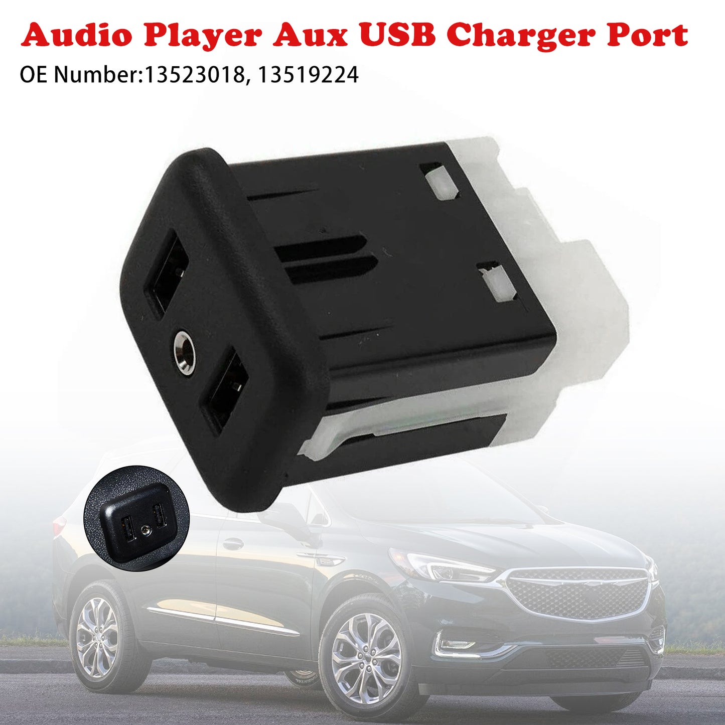 2017-2018 Envision 13523018 Audio Player Aux USB Charger Port