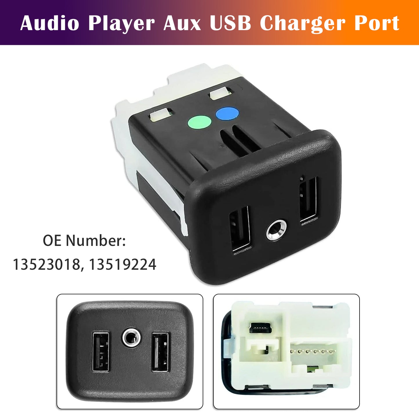 2017-2018 Envision 13523018 Audio Player Aux USB Charger Port