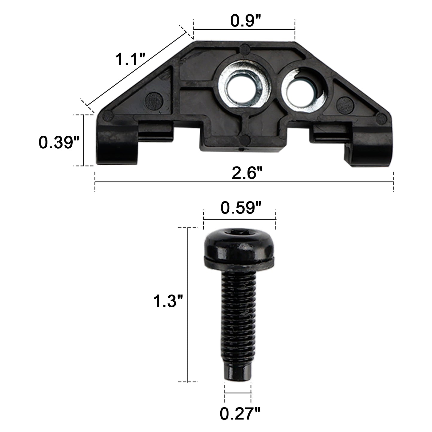 2007-2018 Jeep Wrangler JK JKU 55397093AC Hardtop Retainer Nut with Clip