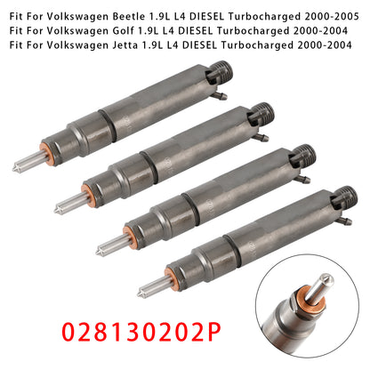 2000-2004 Volkswagen Jetta 1.9L L4 DIESEL Turbocharged 028130202P 1Pcs Fuel Injector