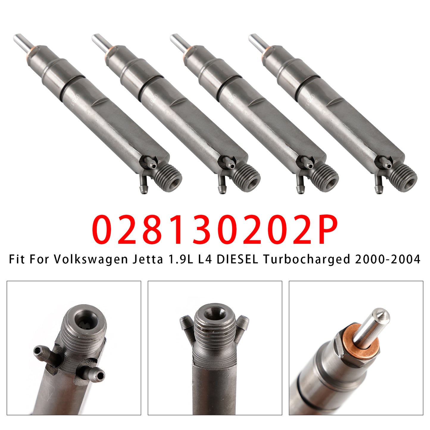2000-2004 Volkswagen Jetta 1.9L L4 DIESEL Turbocharged 028130202P 1Pcs Fuel Injector