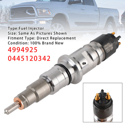 2013-2018 Dodge Ram 6.7L Cummins diesel equipped vehicles 0445120342 1Pcs Fuel Injector