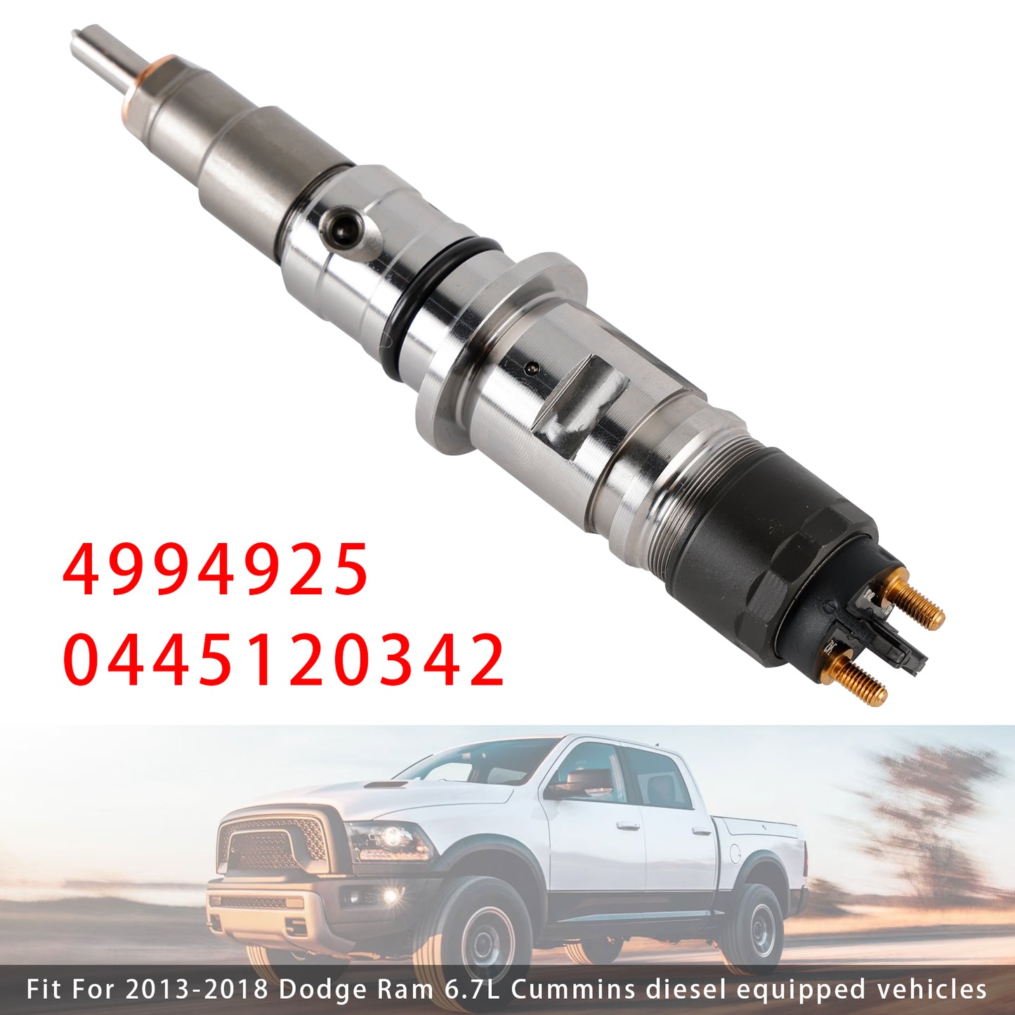 2013-2018 Dodge Ram 6.7L Cummins diesel equipped vehicles 0445120342 1Pcs Fuel Injector