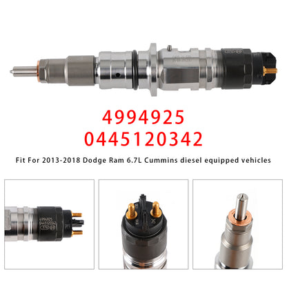 2013-2018 Dodge Ram 6.7L Cummins diesel equipped vehicles 0445120342 1Pcs Fuel Injector