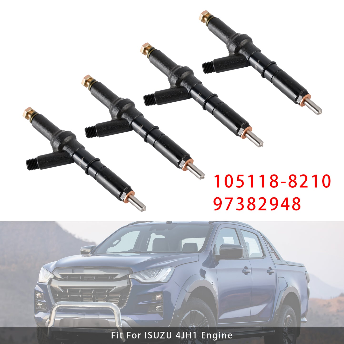 ISUZU 4JH1 Engine 105118-8210 1Pcs Fuel Injector