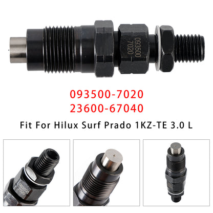 Hilux Surf Prado 1KZ-TE 3.0L 093500-7020 23600-67040 1Pcs Fuel Injector