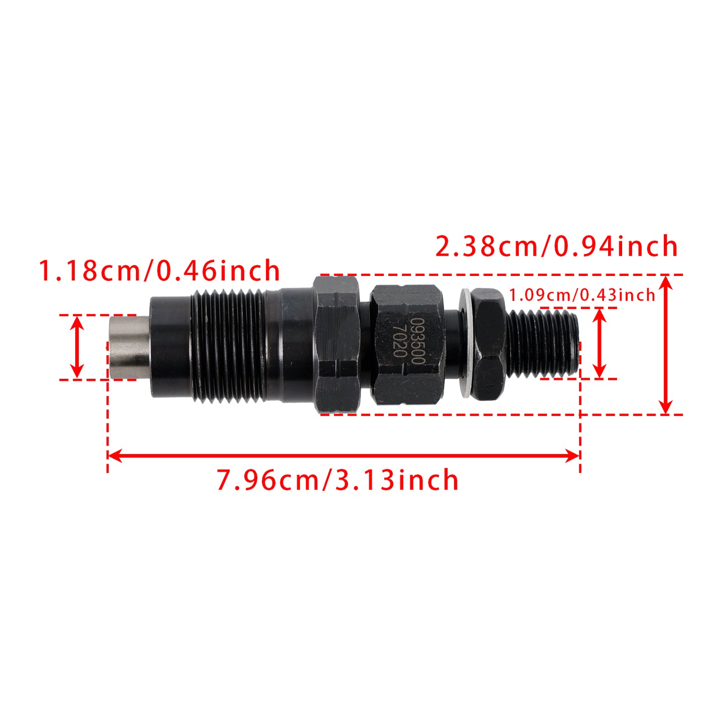 Hilux Surf Prado 1KZ-TE 3.0L 093500-7020 23600-67040 1Pcs Fuel Injector