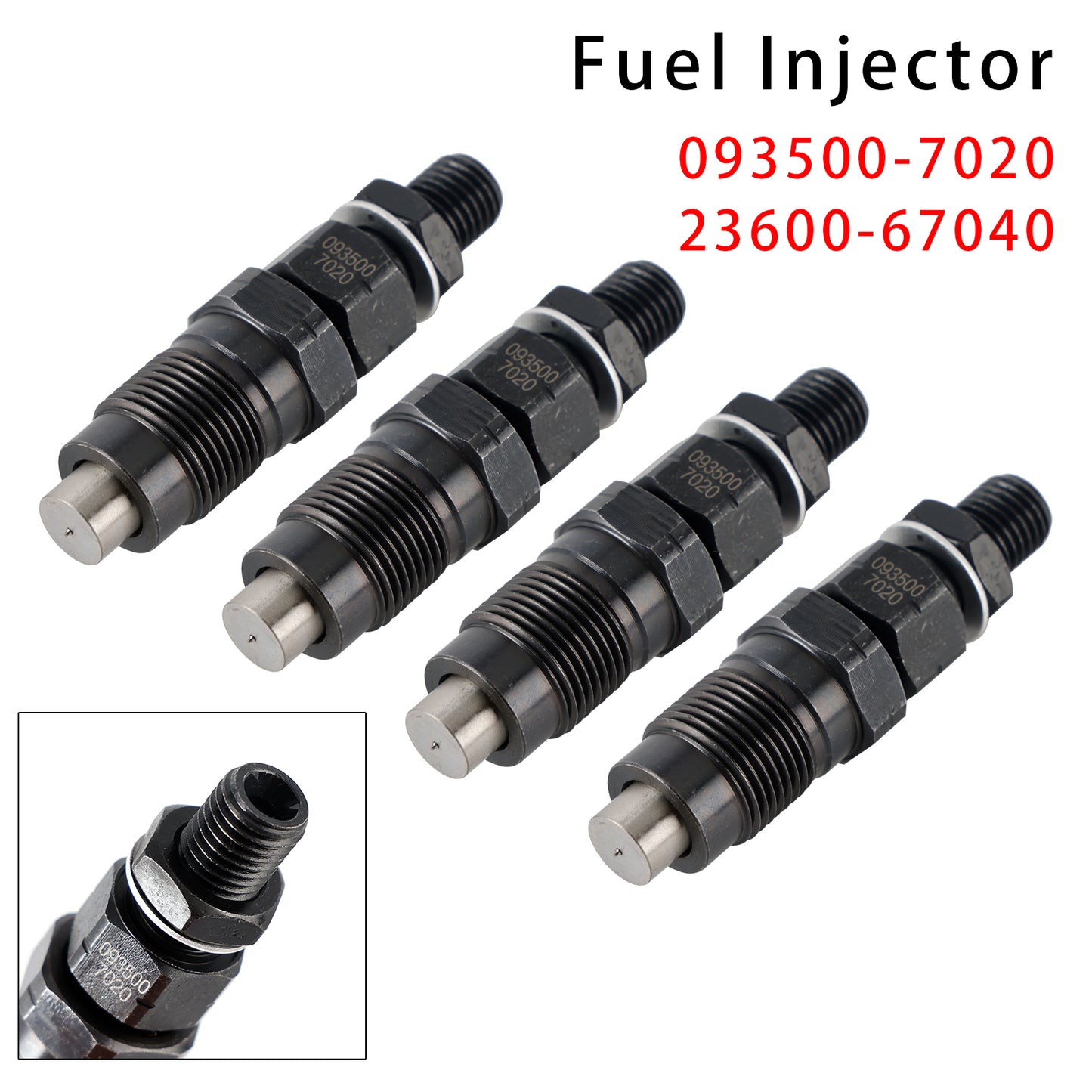 Hilux Surf Prado 1KZ-TE 3.0L 093500-7020 23600-67040 1Pcs Fuel Injector