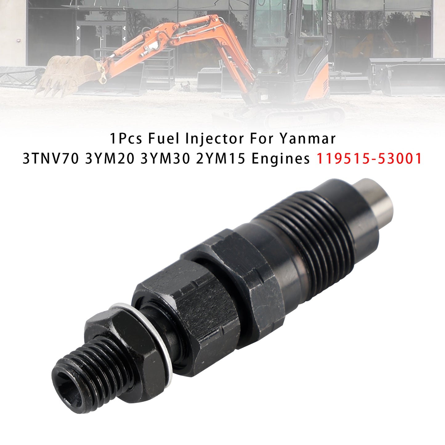 Komatsu Engine:2D70E-5S-BA 119515-53001 1Pcs Fuel Injector