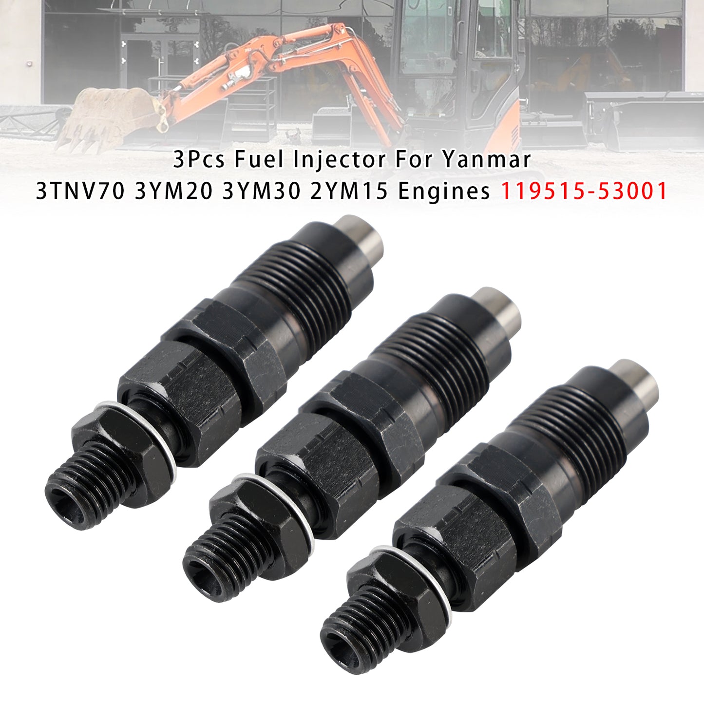 Komatsu Engine:2D70E-5S-BA 119515-53001 1Pcs Fuel Injector