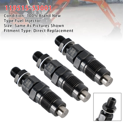 Komatsu Engine:2D70E-5S-BA 119515-53001 1Pcs Fuel Injector