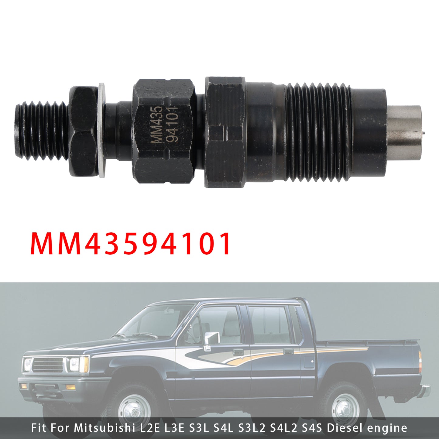Mitsubishi L2E L3E S3L S4L S3L2 S4L2 S4S Diesel engine MM43594101 1Pcs Fuel Injector