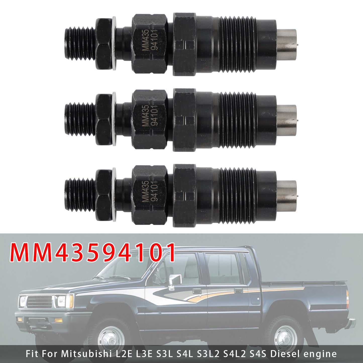 Mitsubishi L2E L3E S3L S4L S3L2 S4L2 S4S Diesel engine MM43594101 1Pcs Fuel Injector