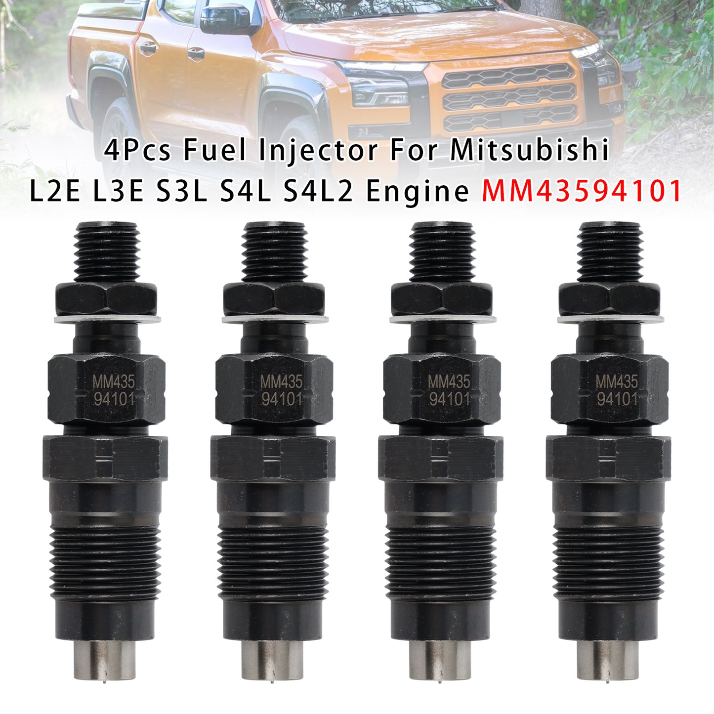 Mitsubishi L2E L3E S3L S4L S3L2 S4L2 S4S Diesel engine MM43594101 1Pcs Fuel Injector