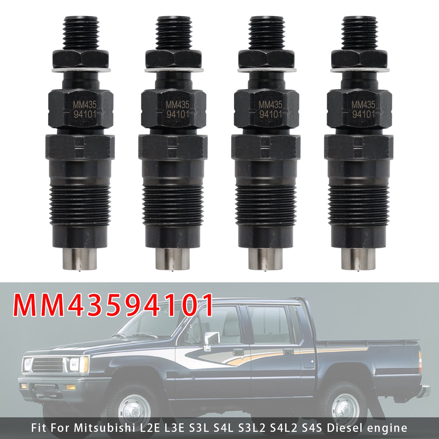 Mitsubishi L2E L3E S3L S4L S3L2 S4L2 S4S Diesel engine MM43594101 1Pcs Fuel Injector
