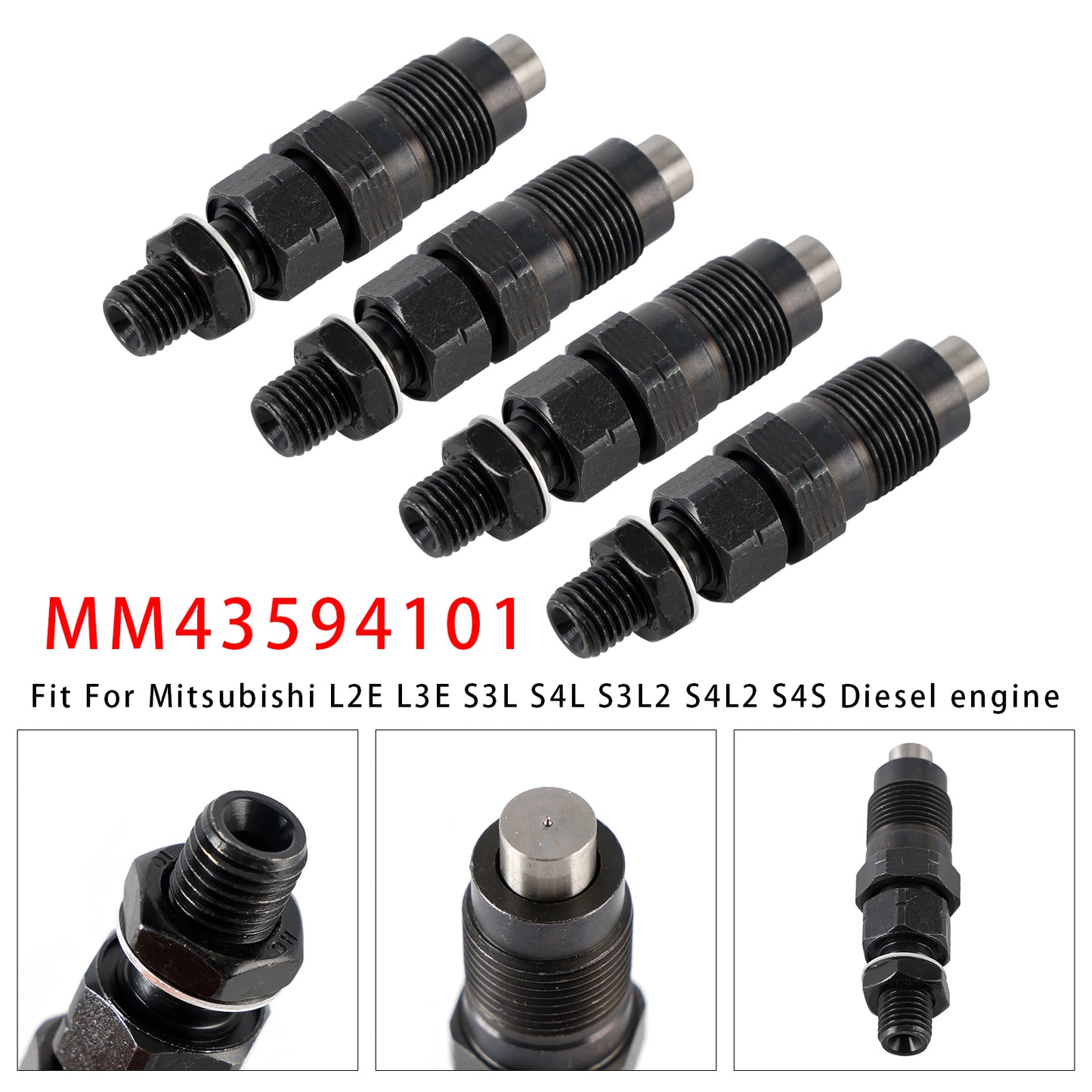 Mitsubishi L2E L3E S3L S4L S3L2 S4L2 S4S Diesel engine MM43594101 1Pcs Fuel Injector