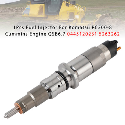 Komatsu Excavator: PW180-7E0 PW200-7E0 PW220-7E0 PC200-8 PC220LC-8 PC220LL-8 PC270LC-8 0445120059 1Pcs Fuel Injector