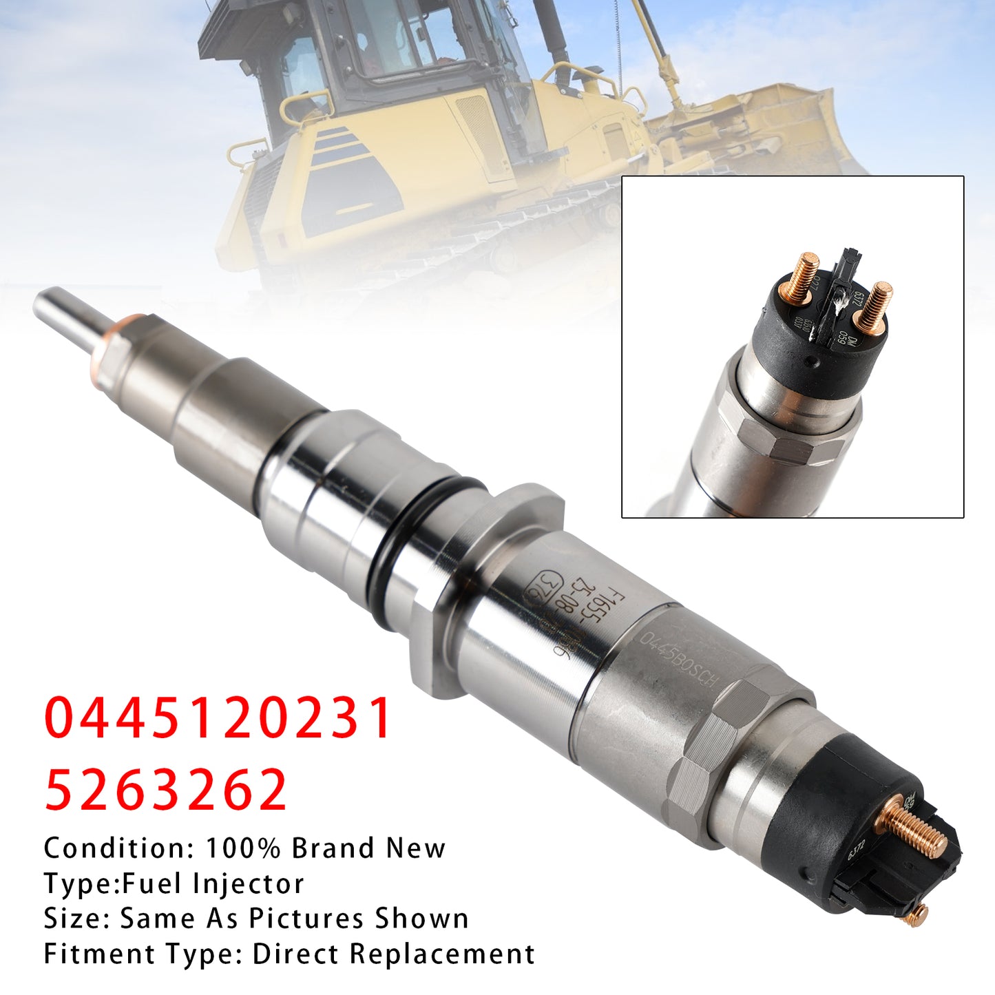 Komatsu Excavator: PW180-7E0 PW200-7E0 PW220-7E0 PC200-8 PC220LC-8 PC220LL-8 PC270LC-8 0445120059 1Pcs Fuel Injector