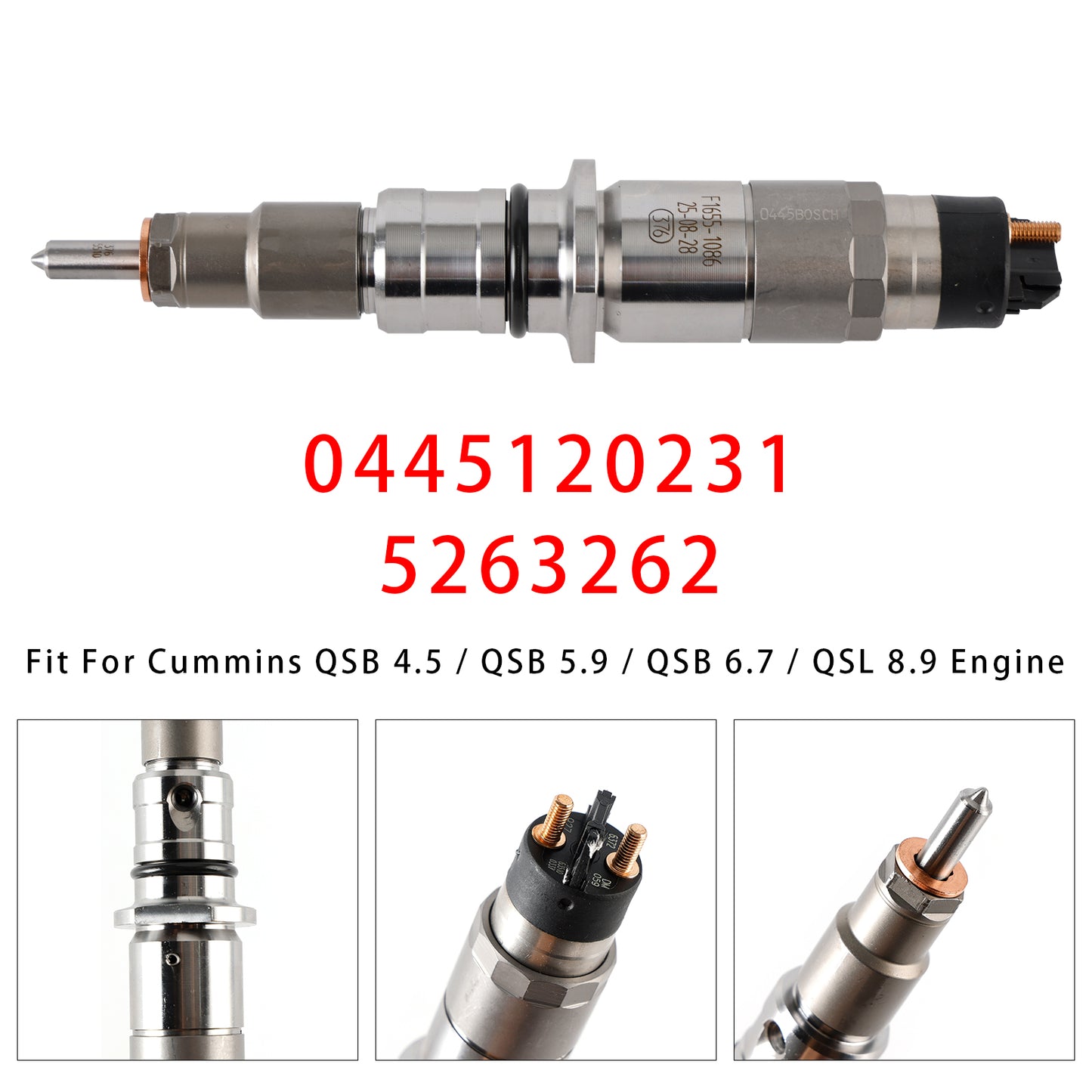 Komatsu Excavator: PW180-7E0 PW200-7E0 PW220-7E0 PC200-8 PC220LC-8 PC220LL-8 PC270LC-8 0445120059 1Pcs Fuel Injector