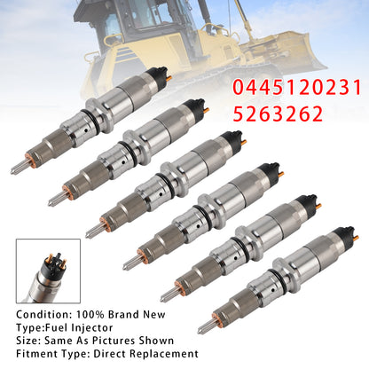 Komatsu Excavator: PW180-7E0 PW200-7E0 PW220-7E0 PC200-8 PC220LC-8 PC220LL-8 PC270LC-8 0445120059 1Pcs Fuel Injector
