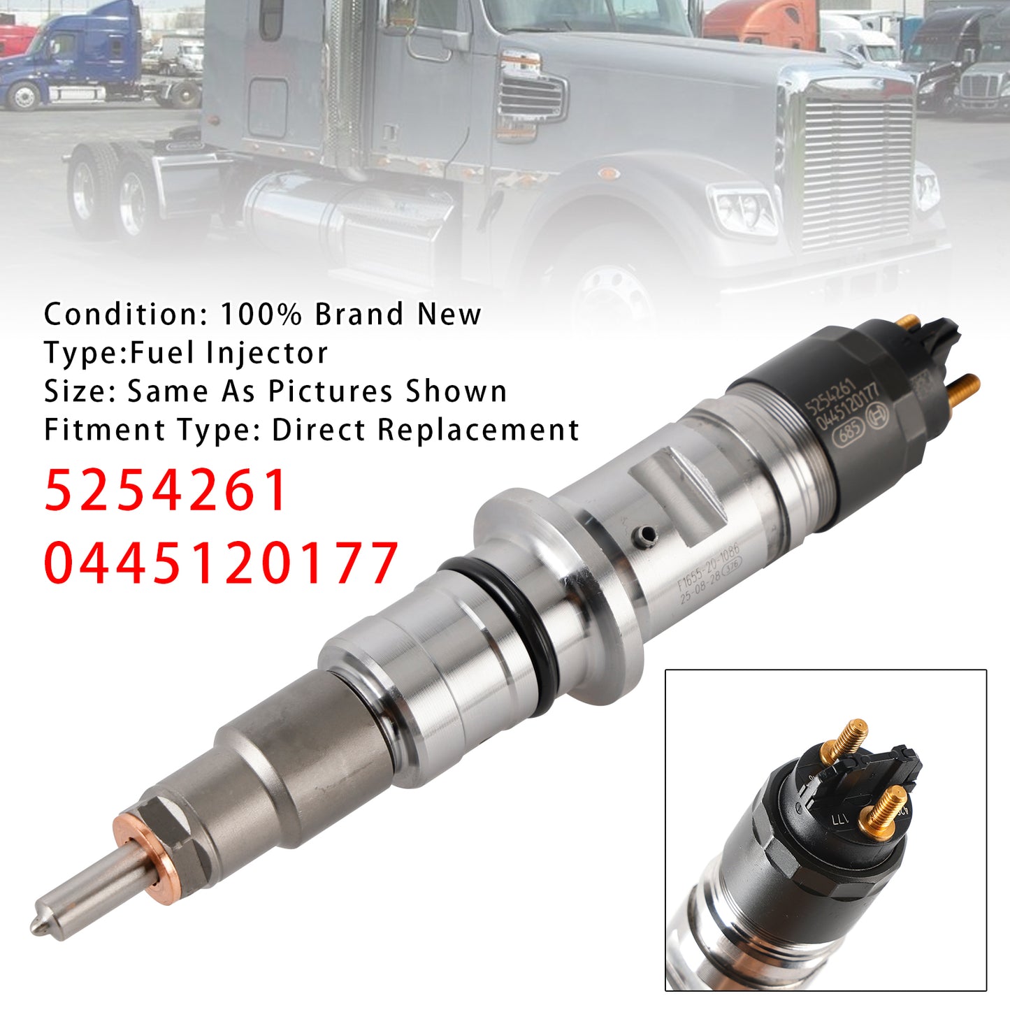 Freightliner Cummins 6.7L School Bus 0445120177 1Pcs Fuel Injector