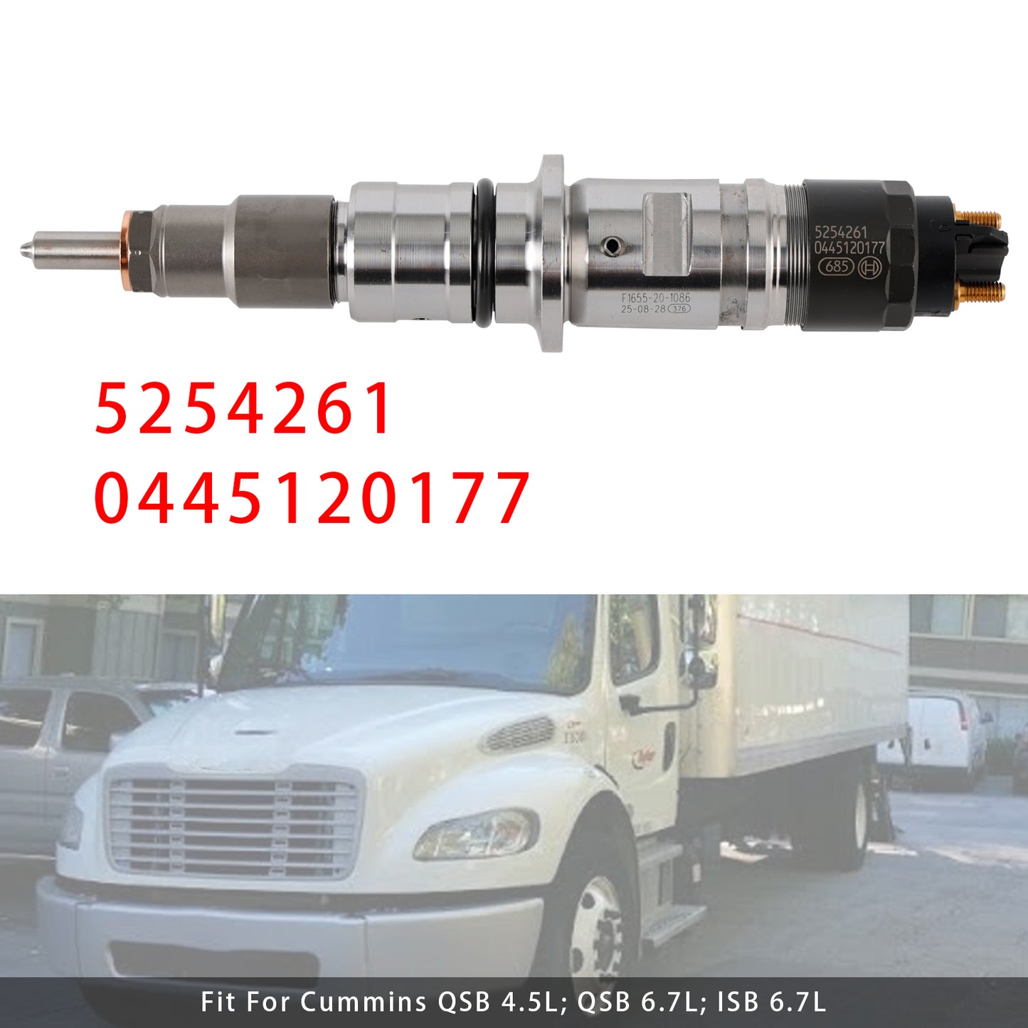 Freightliner Cummins 6.7L School Bus 0445120177 1Pcs Fuel Injector