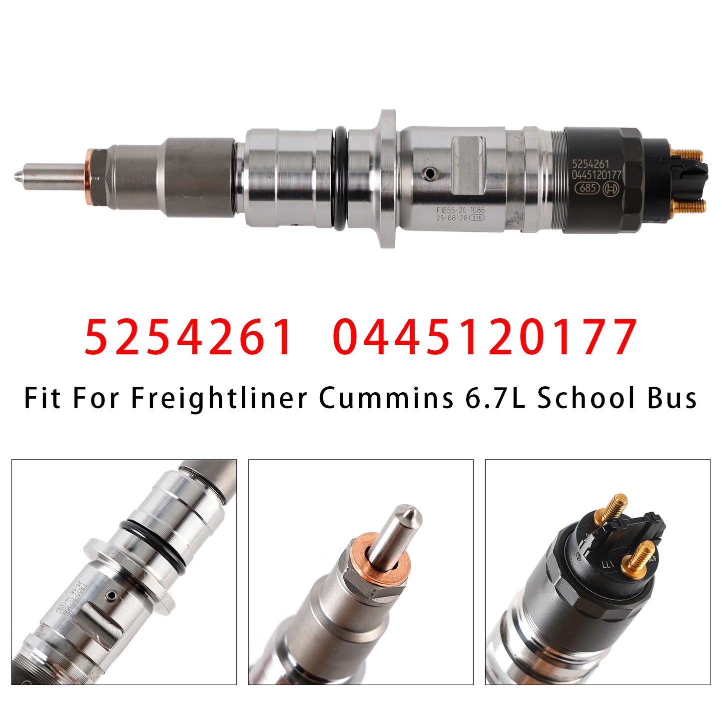 Freightliner Cummins 6.7L School Bus 0445120177 1Pcs Fuel Injector