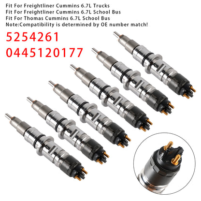 Freightliner Cummins 6.7L School Bus 0445120177 1Pcs Fuel Injector