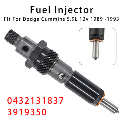 Dodge D250 D350 Cummins 89-93 5.9L 12V 0432131837 3919350 1Pcs Fuel Injector