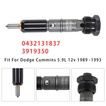 Dodge D250 D350 Cummins 89-93 5.9L 12V 0432131837 3919350 1Pcs Fuel Injector