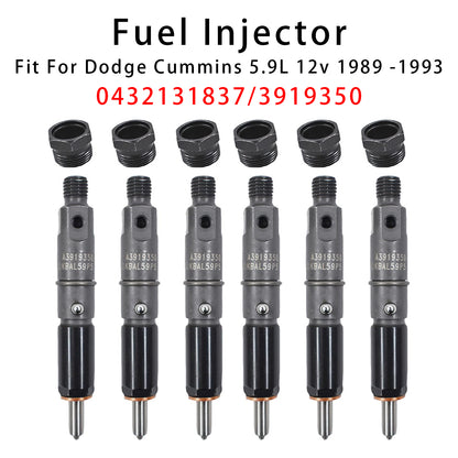 Dodge D250 D350 Cummins 89-93 5.9L 12V 0432131837 3919350 1Pcs Fuel Injector