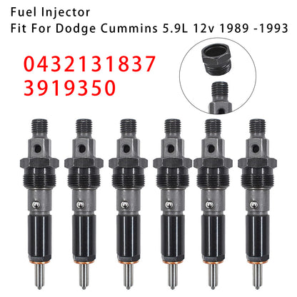 Dodge D250 D350 Cummins 89-93 5.9L 12V 0432131837 3919350 1Pcs Fuel Injector