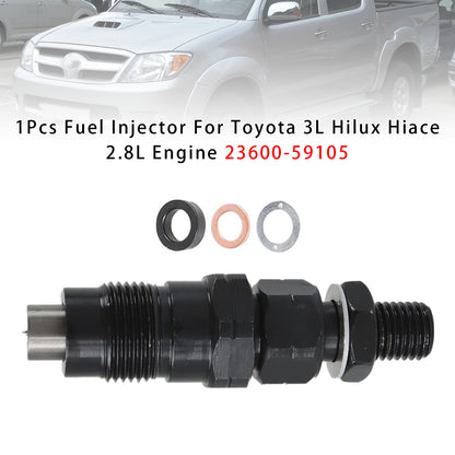 Toyota 3L Hilux HiAce 2.8L Engine 23600-59105 1Pcs Fuel Injector