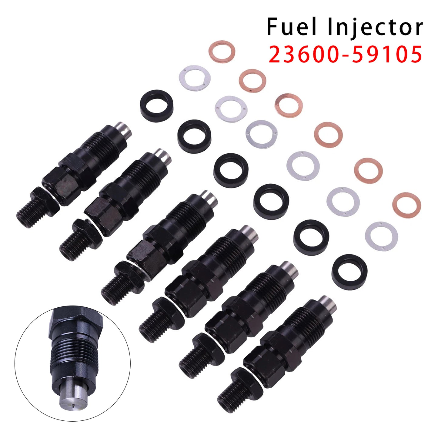 Toyota 3L Hilux HiAce 2.8L Engine 23600-59105 1Pcs Fuel Injector