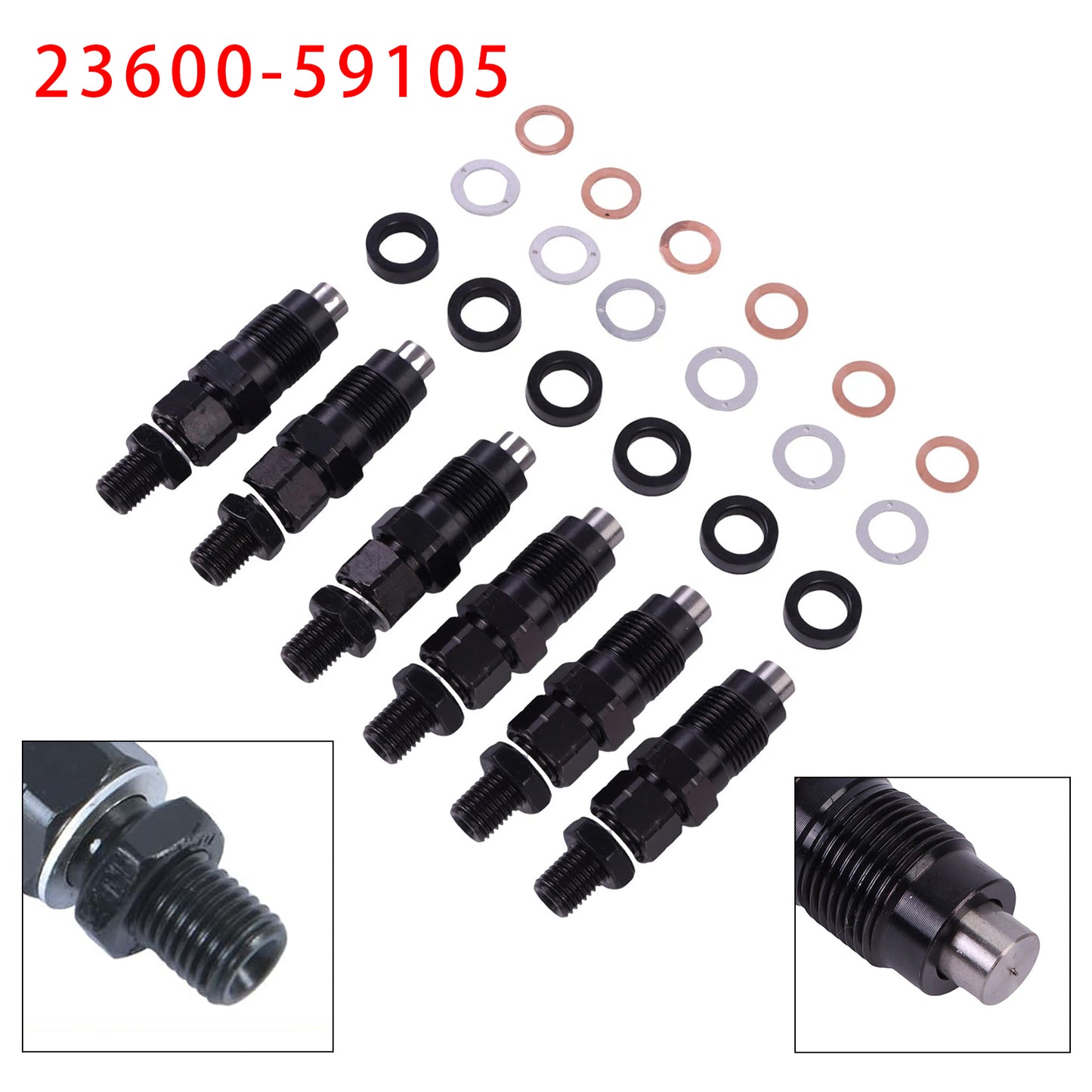 Toyota 3L Hilux HiAce 2.8L Engine 23600-59105 1Pcs Fuel Injector