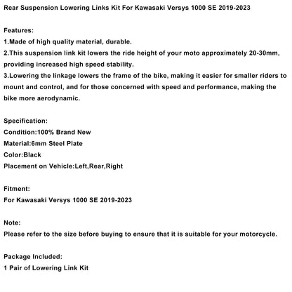Rear Suspension Lowering Links Kit For Kawasaki Versys 1000 SE 2019-2023