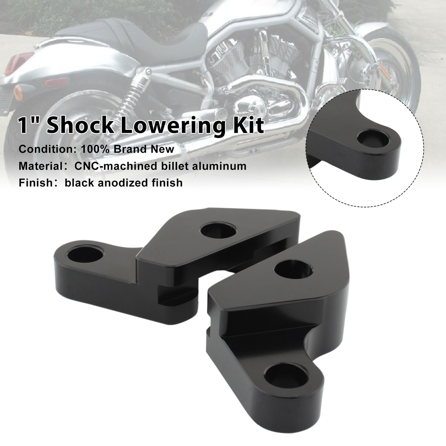 2007-2017 V-Rod VRSC 02-17 Night Rod Special 1" Shock Lowering Kit