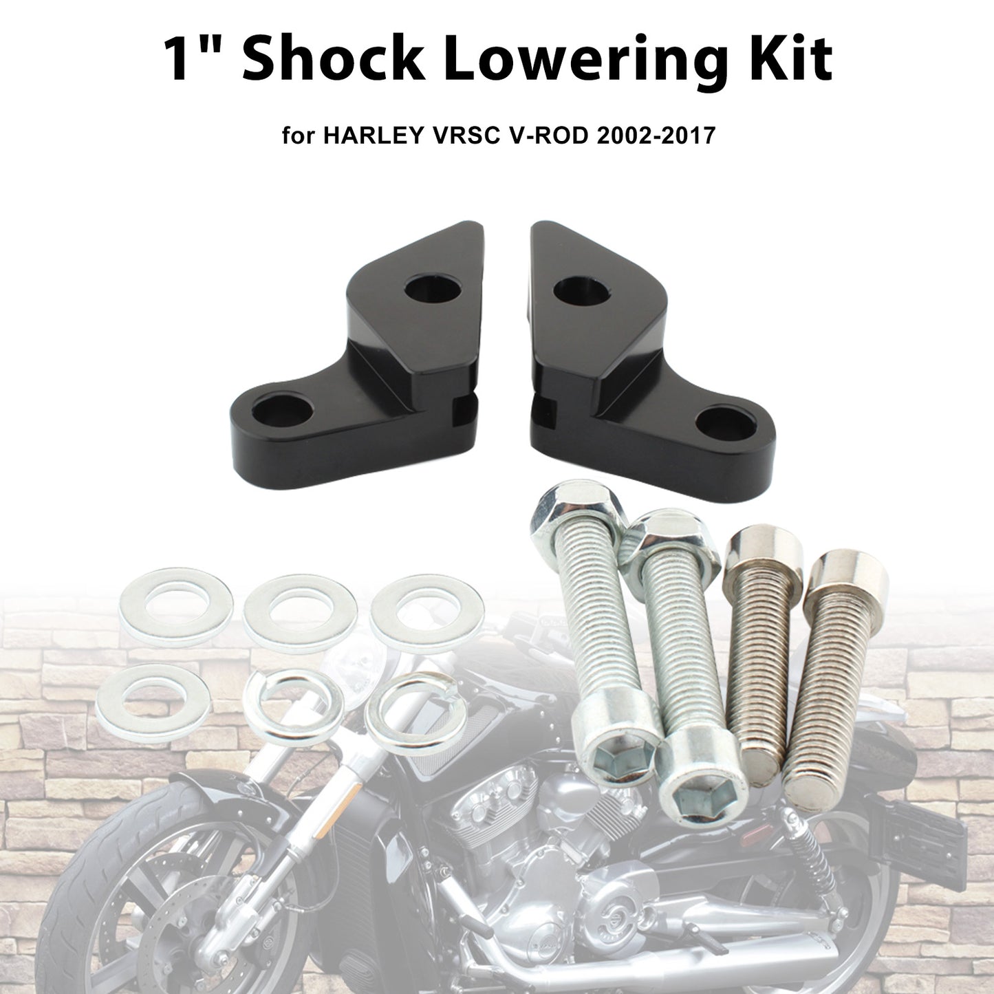 2007-2017 V-Rod VRSC 02-17 Night Rod Special 1" Shock Lowering Kit
